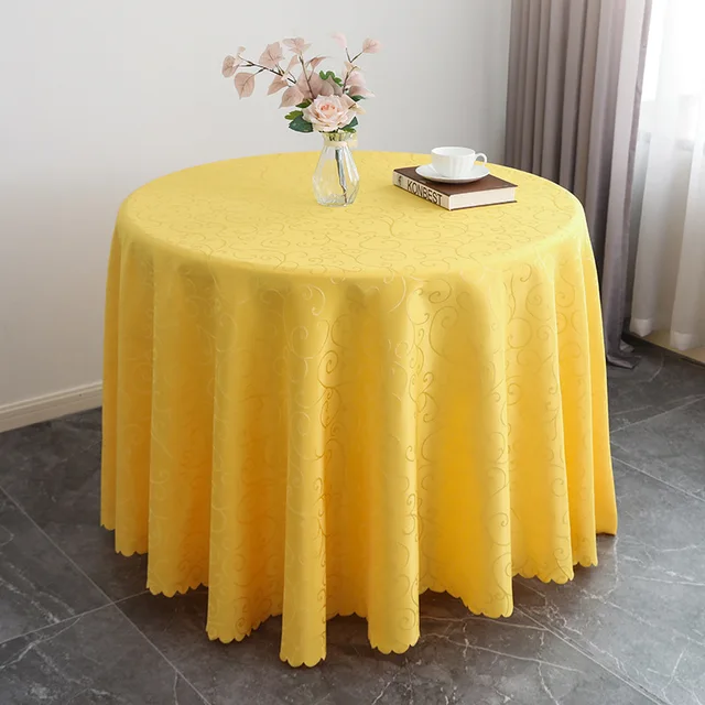  Queotty Jacquard Round Wedding Damask Pattern Table