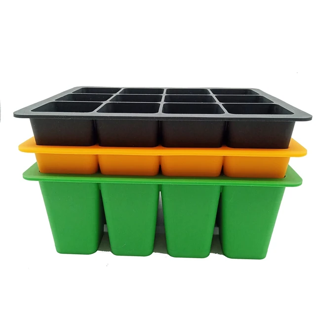Növényi Vetés Edénykertészet Virágok És Gyümölcsök Zöldségek Átültetése 12 Rácsos Edény Szilikon Palánta Edények - Image 5