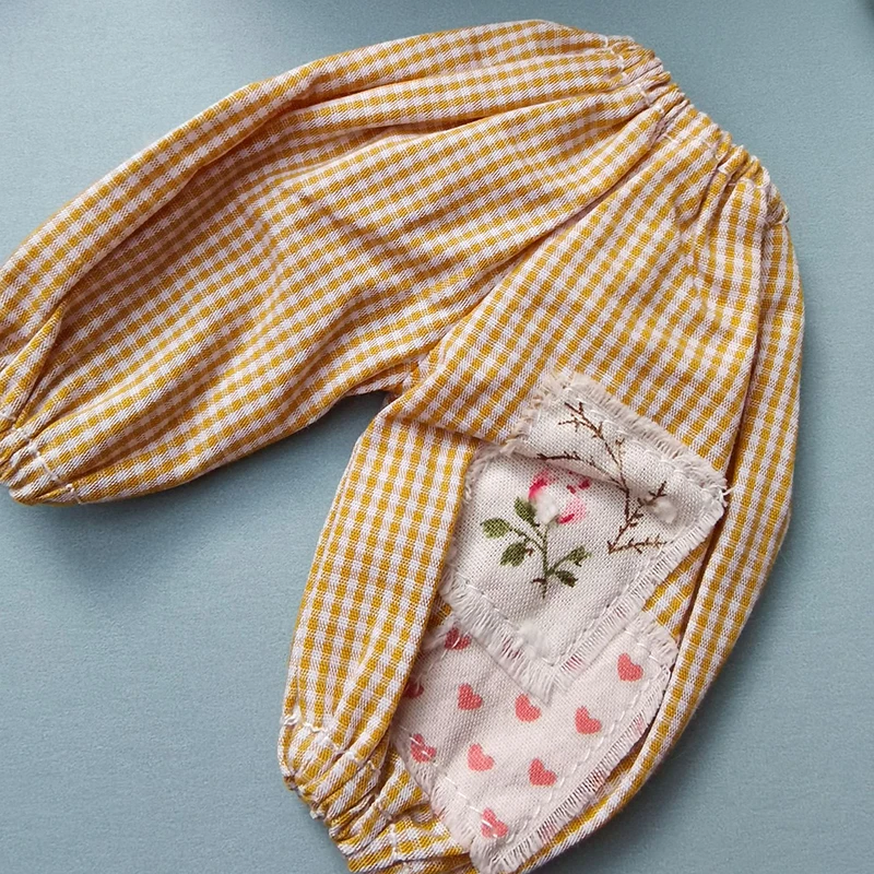 Handgefertigtes Puppenrockkleid mit großem Ohr, Hasenhut, Puppenkleid mit Blumenmuster für Blythes, Ymy, Licca, Azones, Ob24, Ob27, Fr-Puppe – Detail 10
