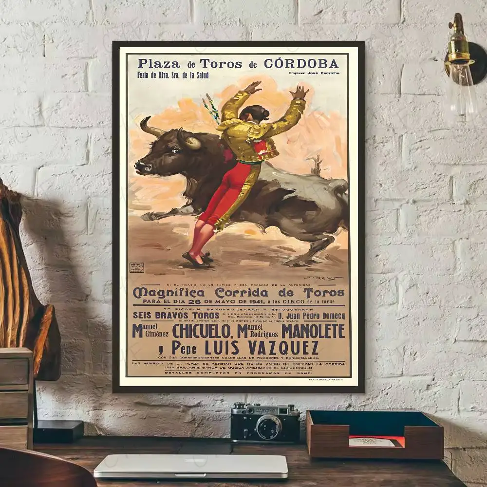 Spanisches Stierkampf-Poster, wasserdicht, Wandkunst-Aufkleber für Bar, Wohnzimmer, Vintage-Raumdekoration, hochwertiger Druck, Geschenk – Detail 8
