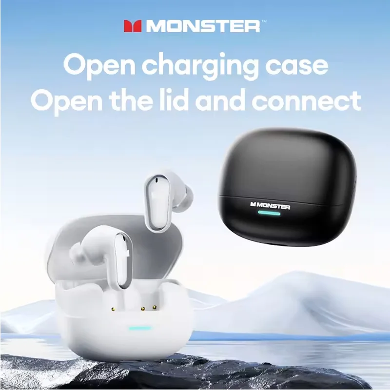 รูปสินค้า หูฟังเกมมิ่งไร้สาย Monster Bluetooth 5.4 แบตเตอรี่ยาวนาน เสียง HIFI