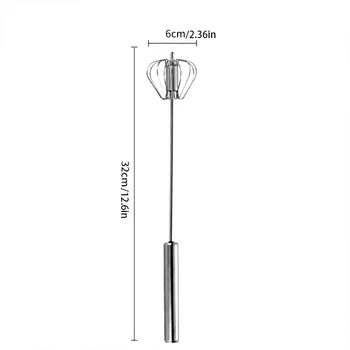 4-Speed Manual Mixing Handheld Blender - Battery-Free for Batter Sauce Egg Baby Food Baking Cooking 6