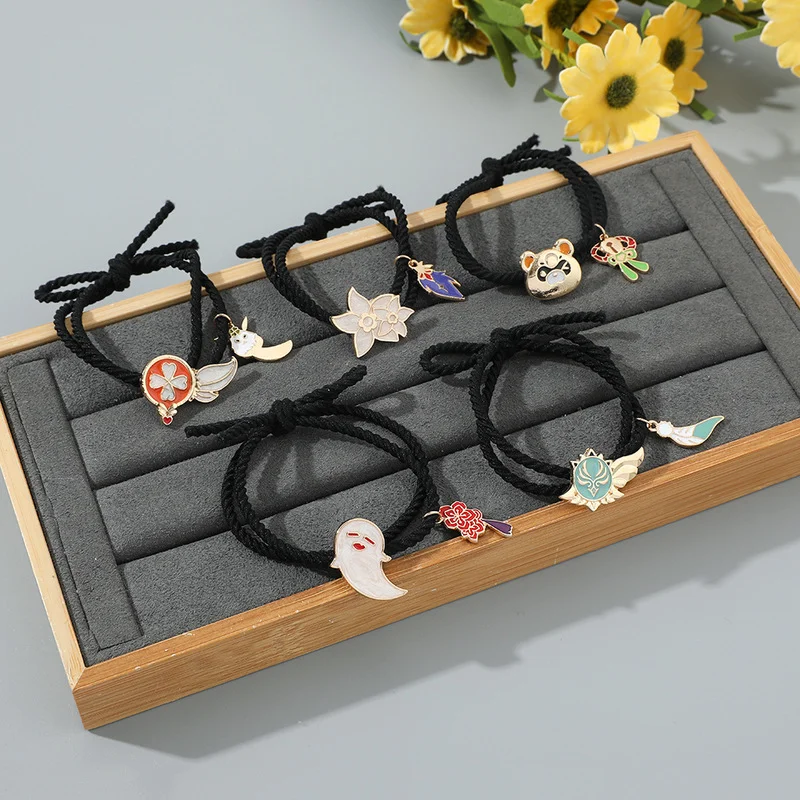 

Anime Genshin Impact Game Head Rope Hutao Klee Venti Fire Ice Element Etc. Pendant Gift