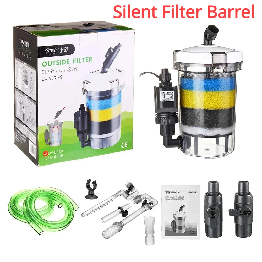 Filtro Para Acuario Multietapas Silencioso - Para Agua Dulce Y Salada, Estanques, Tortugas, Oxigena Y Limpia, Varios Tamaños (4W A 35W)