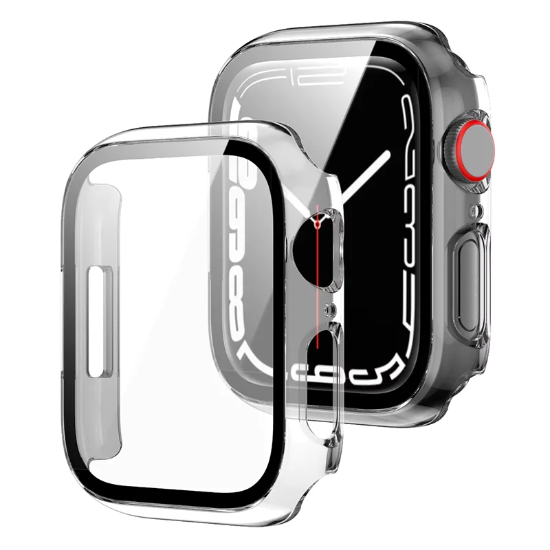 Durable Glass Screen Protector & Protective Bumper Case for Apple Watch Accessories