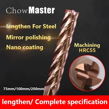 Tungsten Steel End Mill Cutter – 4 Flute Coated Flat Bottom CNC Milling Tool for Precision Metal Machining 1