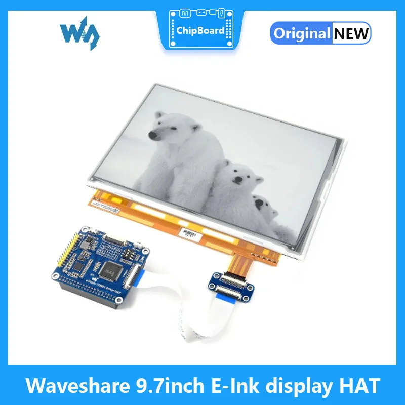 Cappello Con Display E-Ink Waveshare Da 9.7 Pollici Per Raspberry Pi Zero/Zero W/Zero Wh/2B/3B/3B + E-Paper Con Interfaccia Usb/Spi/I80