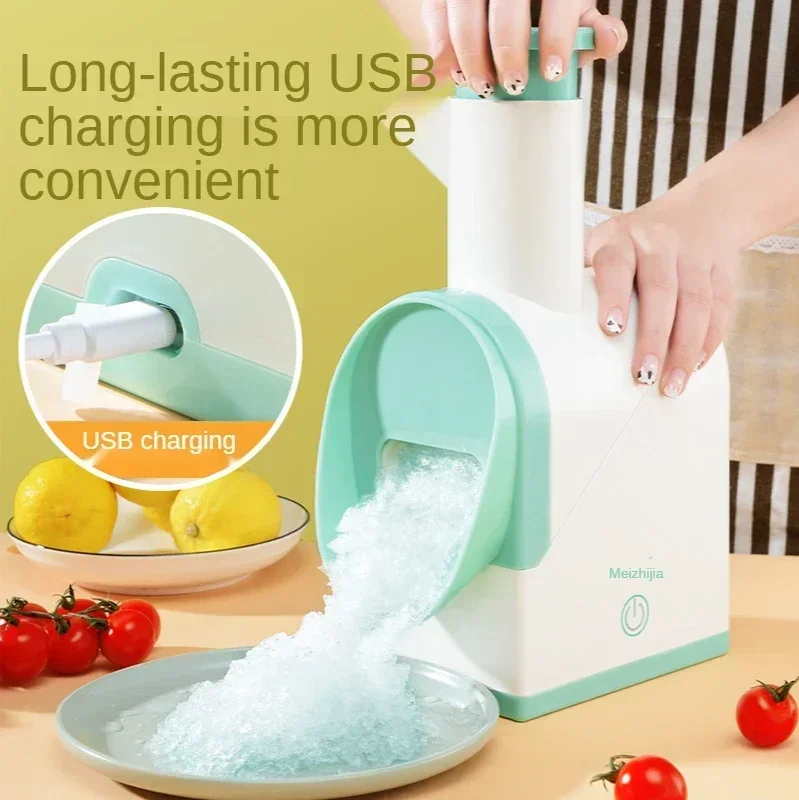 Ice Crusher usb chargeable Portable Ice slush Maker home Snow Cone Smoothie Block Making Machine Shaver