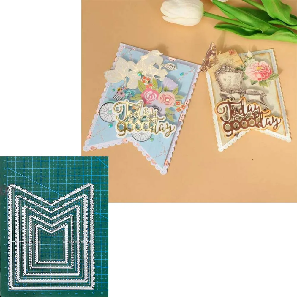 

Banners Metal Cutting Die Stencil Template for DIY Blade Punch Embossing Paper Photo Album Cards Making Scrapbooking Stencils