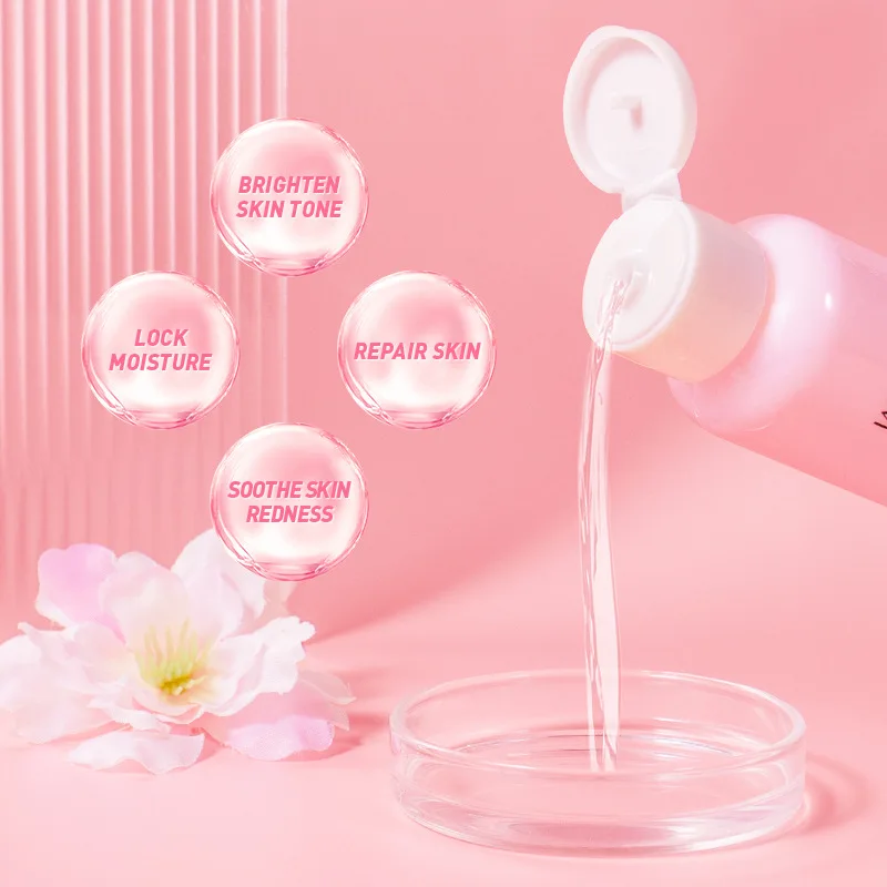 2pcs LAIKOU Sakura Facial Toner Moisturizing Oil Control Soothing Hydrating Skin Firming Face Liquid Essence Skin Care Products facial essence face toner