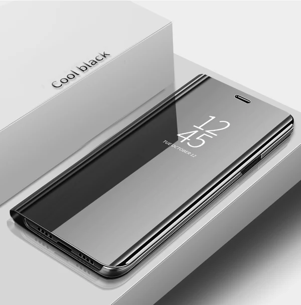 Premium Smart Mirror Magnetic Flip Leather Cover - Book Stand Shell Case