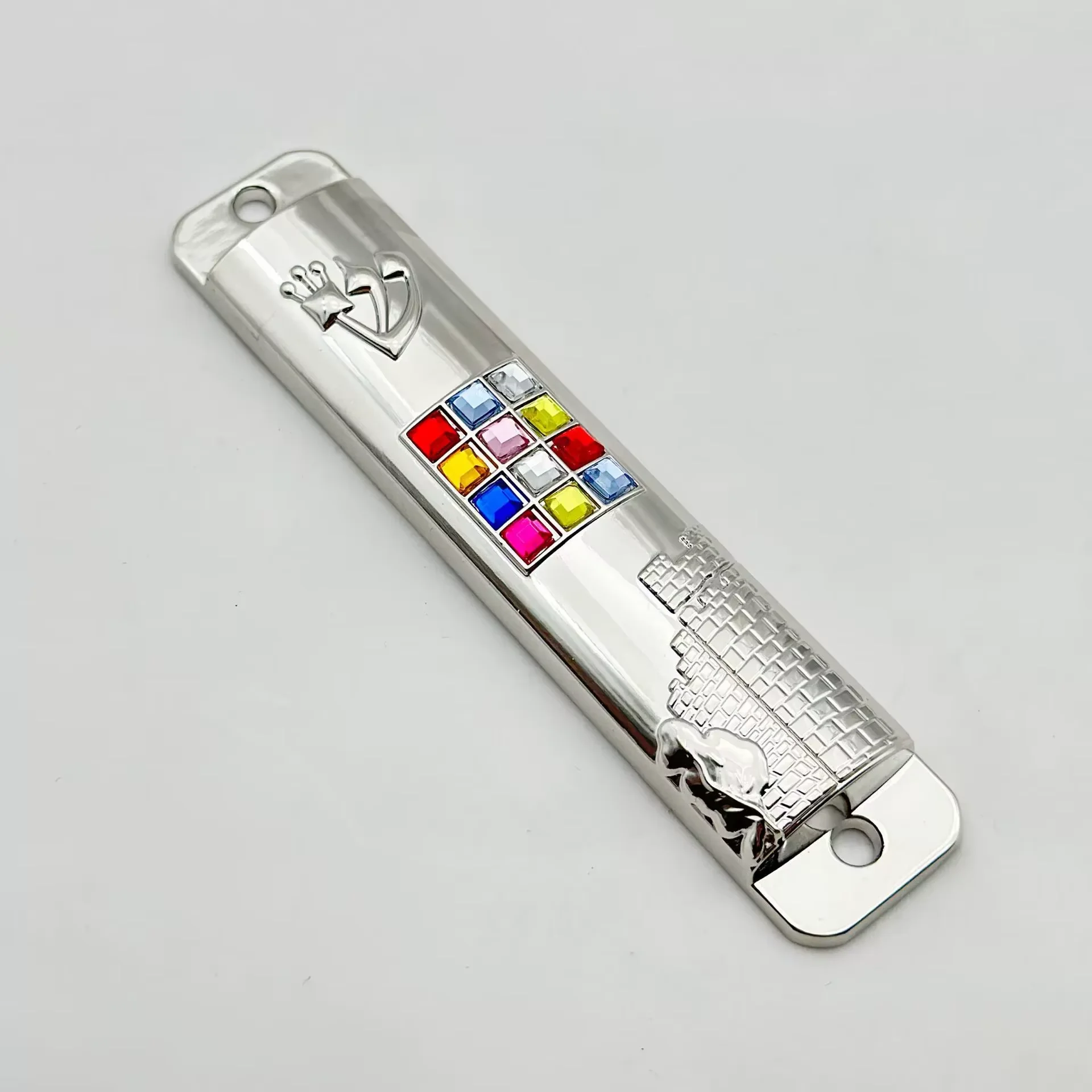 Puerta Mezuzah, decoración judía para el hogar, decoración de Hanukkah, estuche religioso de Jerusalén Mezuza