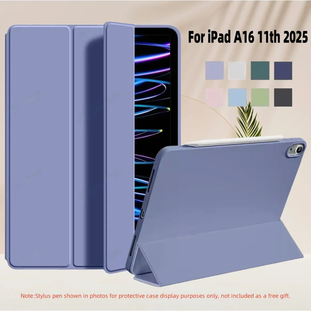 Funda para 2025, nuevo IPad A16 Pro M5 Air 13 11 12, de a generación M3 M2 M4 pulgadas PU, funda oficial de silicona líquida