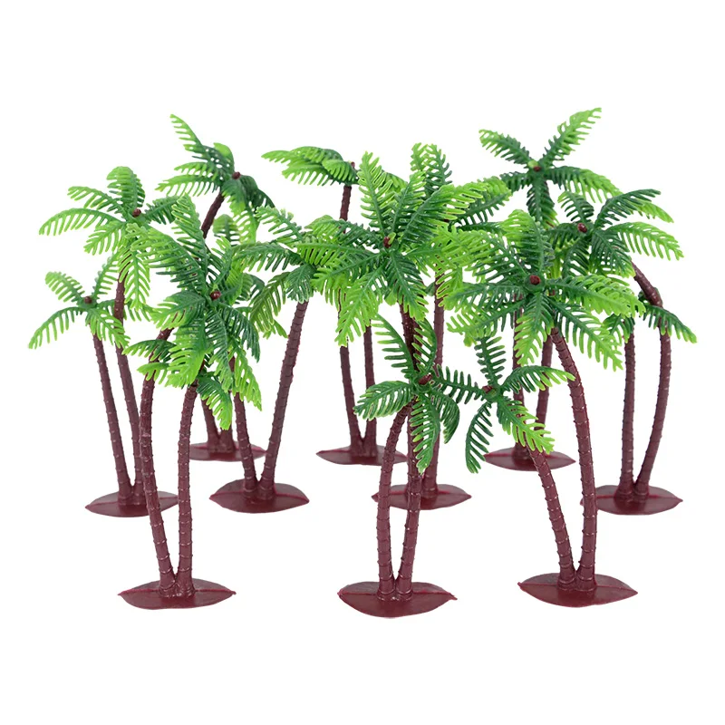 Description Picture 3 of item5/10pcs Palm Tree With Coconuts Cake Topper Coconuts Tree Cupcake Topper For Hawaiian Tropical Baby Shower Kids Birthday Party
