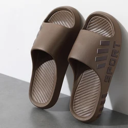 Men's Summer Non - Slip Thick Sole Beach Slides and Sandals - 44 - 45 (Brown)