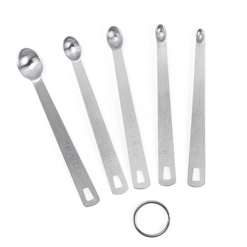 5pcs/Set Mini Stainless Steel Measuring Spoons Baking Kitchen Seasoning Multiple Size