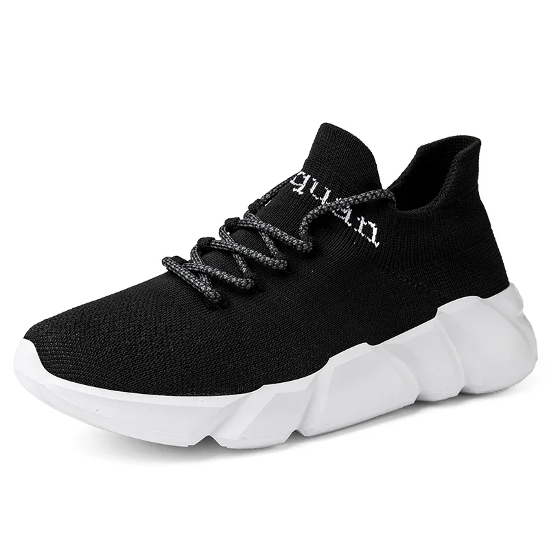 Women Men Sneakers Outdoor Breathable Running Shoes Solid Lace Up Mesh Casual Sock Shoes for Training Walking Plus Size 36-46