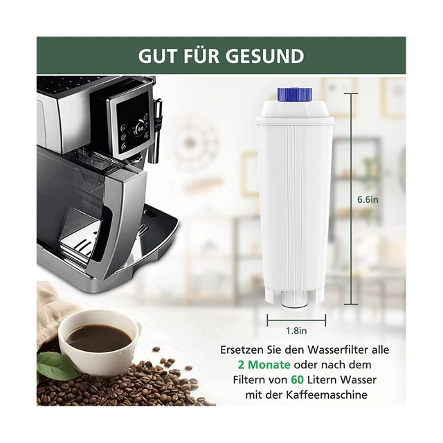 6 Pack Of Coffee Machine Filter For Delonghi Dlsc002 Filter Ecam, Esam,  Etam, Bco, Ec With Activated Carbon Softener - AliExpress