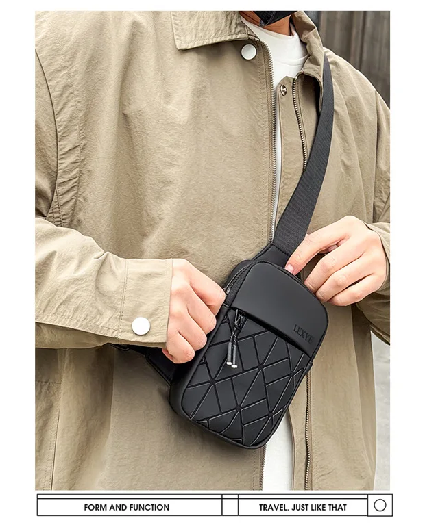 New Universal Crossbody Small Bag Casual Rhombus Grid Shoulder Fashion Mobile Phone Breast Bag Premium Crossbody Bag