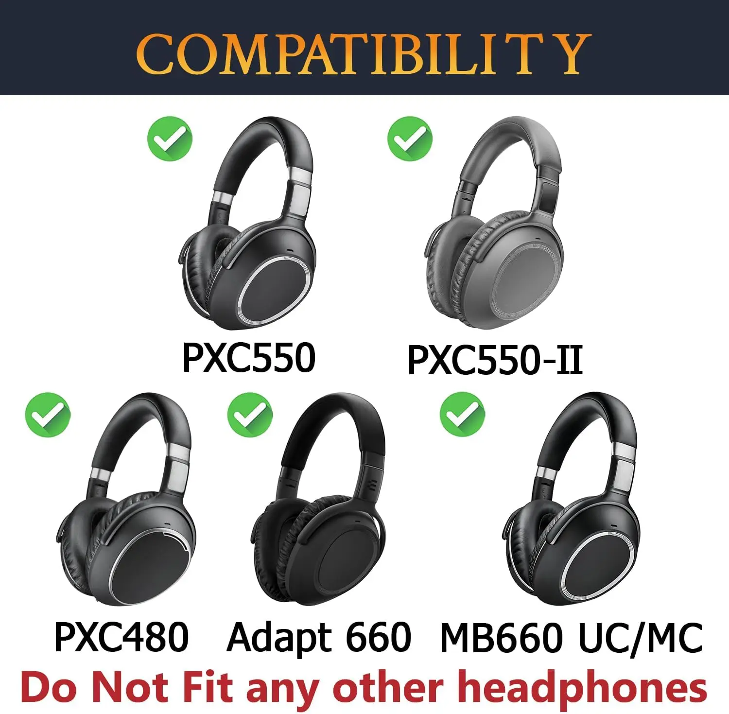Earpads For Sennheiser PXC480 PXC550 PXC 550-II MB660 UC MB 660 MC Headphone Replacement Ear Pads Cushion for EPOS Adapt 660