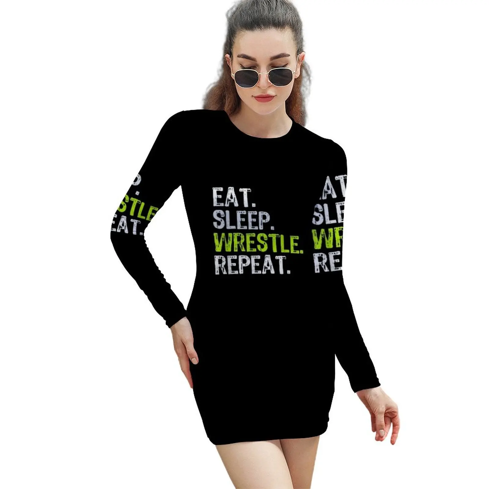 

at slaep wrest Long-Sleeved Sheath Dress Summer dresses for women birthday dresses for women chic and elegant evening dress