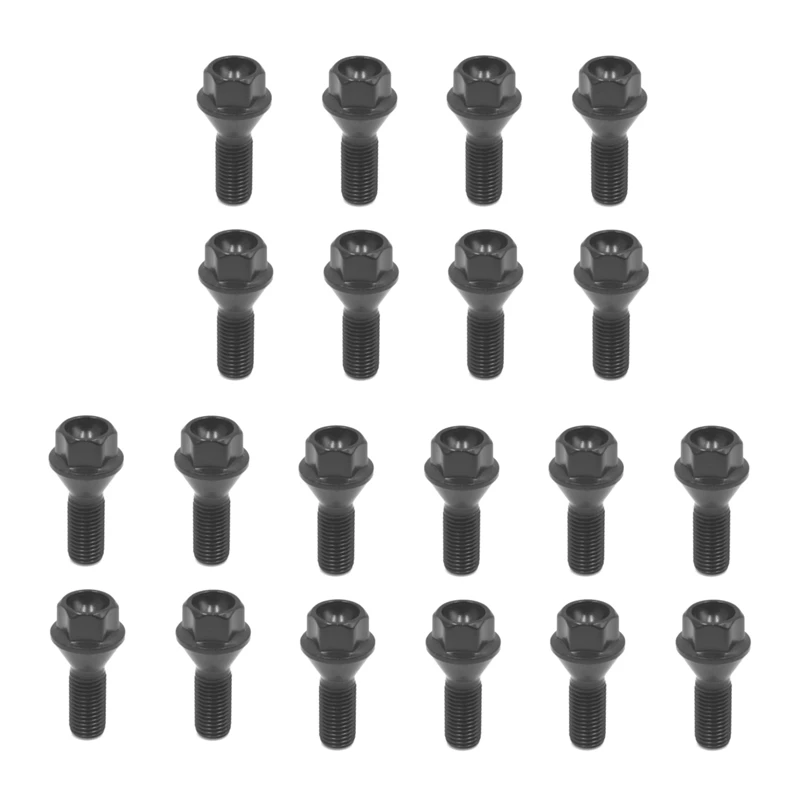 20Pcs Black Wheel Bolt Lug Nut for BMW E30 E36 E46 E60 E90 36136781150