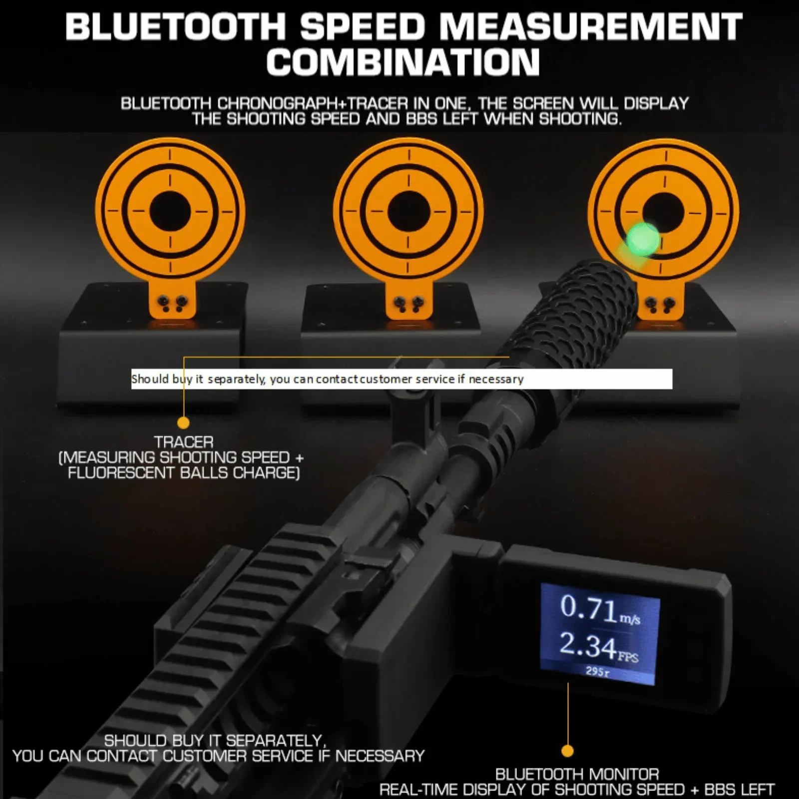 Wireless Training Target with Rechargeable Lighting Mode, Multi-Point Connection, Data Synchronized for Hunting Shooting Airsoft