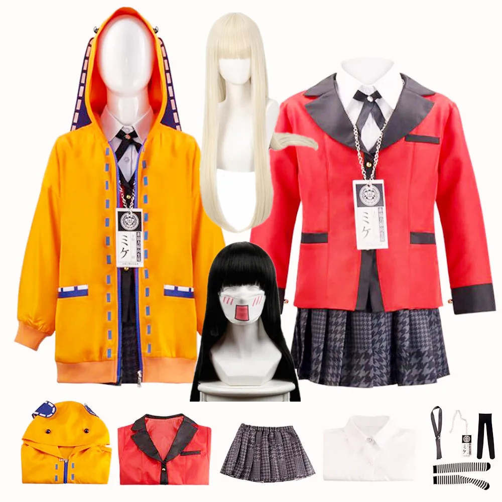 Adult Kids Anime School Girls Uniform Kakegurui Saotome Meari Jabami Yumeko Gioco D'Azzardo Forzato Yomoduki Runa Costume Cosplay