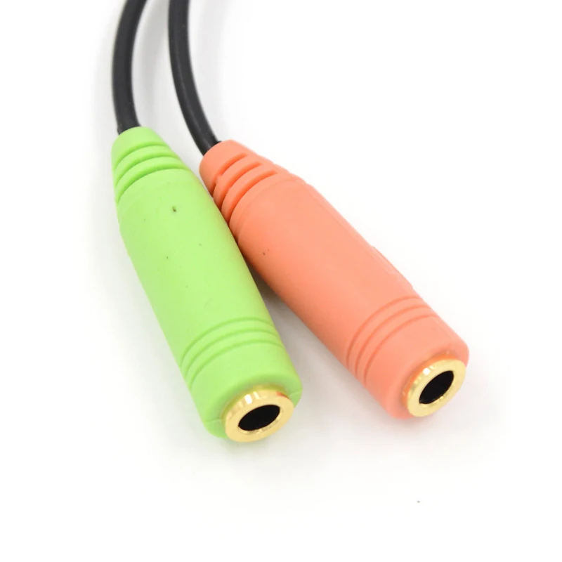Audio Jack Adaptor Cable Combo 3.5mm Male 4 Pole To Dual 3.5mm
