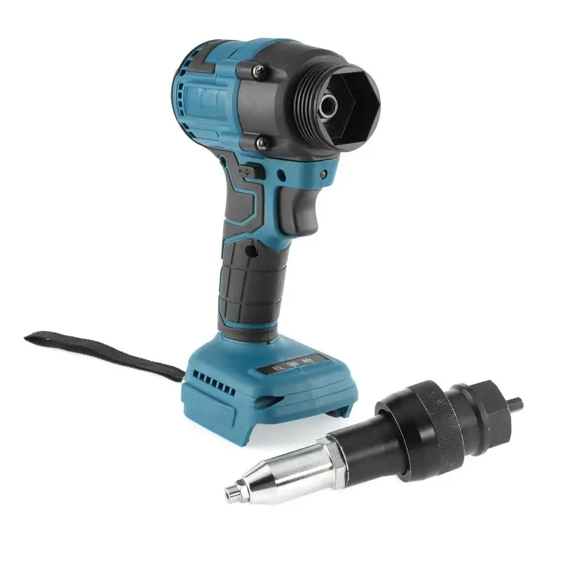 Cordless Electric Riveter Gun Brushless 2.4-4.8mm LED Light for Makita 18V Battery