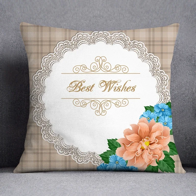thumbnail image 1 of Funda de almohada decorativa cuadrada clásica de moda con diseño de rosas para sala de estar, sofá, cojín, decoración del hogar, 1 of 5
