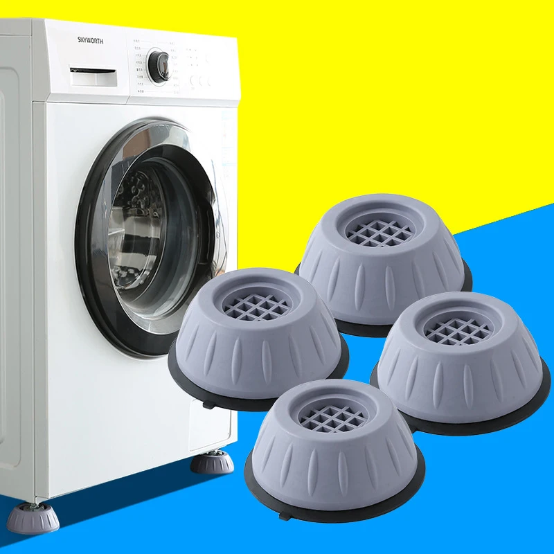 Anti Vibration Feet Pads Silent Washing Machine Rubber Leg Pads Dryer Refrigerator Universal Base Fixed Non-Slip Pad Accessories washing machine pads rubber pads anti vibration pads