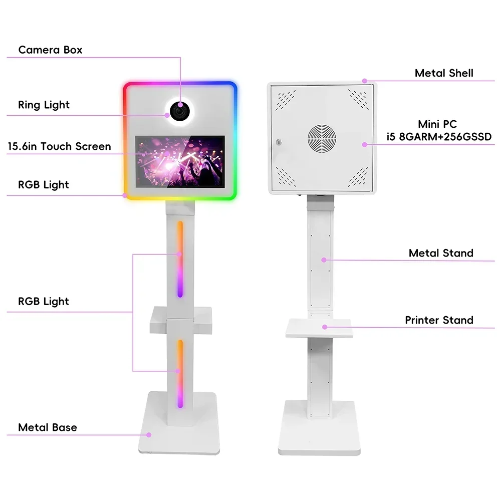 Portable standzone 15.6inch selfie photo booth camera DSLR round shell carrying case printer and camera photobooth S5949b3b8e83a43ee92627fbf48214988X