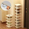 9-Layer Doorway Shoes Organizer Space-saving Narrow Shoe Storage Rack Wall Corner Stackable Plastic Shoes Rack Bedroom Furniture 1