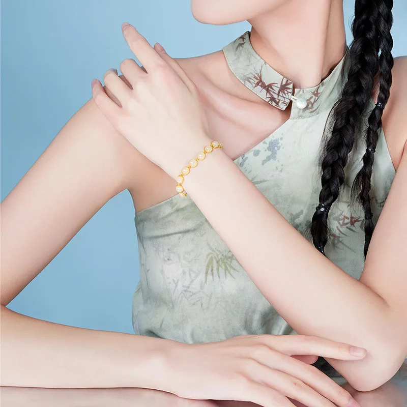 Originalprodukte Hotan Jade Armband Armband Damen Luxus Advanced Hand Schmuck Einstellbar Mehrere Stile Armband
