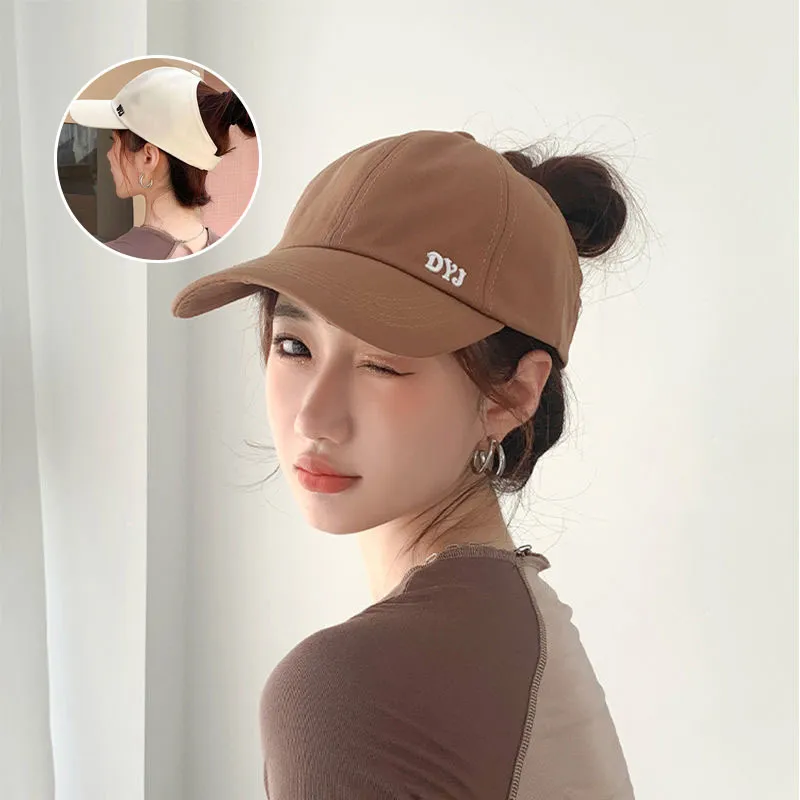 2023 New High Ponytail Baseball Cap for Women Girls Summer Sports Cap Fashion Casual Solid Color Cap Sun Hat with Ponytail Hole 3