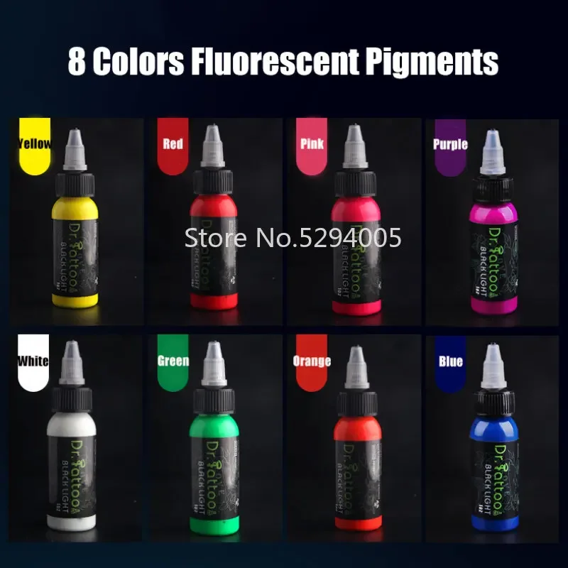 

30ML Fluorescent Tattoo Pigment Night Light Inks Professional Microblading Permanent Easy Coloring Body Makeup Artist Pigment