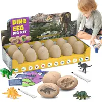 Dinosaur Eggs Excavation Dig Kit Dino Easter Eggs with Dinosaurs Inside 12 Pack Science Experiment Kits for Kids STEM Activities 1