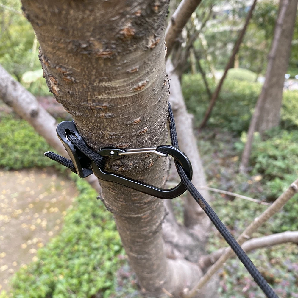 Camping Clothesline Non-slip Camping Hanger Rope Portable Travel Windproof Adjustable with 7 Hooks for Home Picnic Hiking