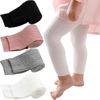 Leggings en tricot torsadé pour enfants, pantalons unisexes sans pieds pour nourrissons et tout-petits, collants sans couture tricotés pour bébés, collants longs en coton 1
