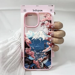 Anime - Inspired Sunset Mountain Landscape Pink Phone Case - Stylish Hard Cover - iPhone 18 Pro (Style 1)