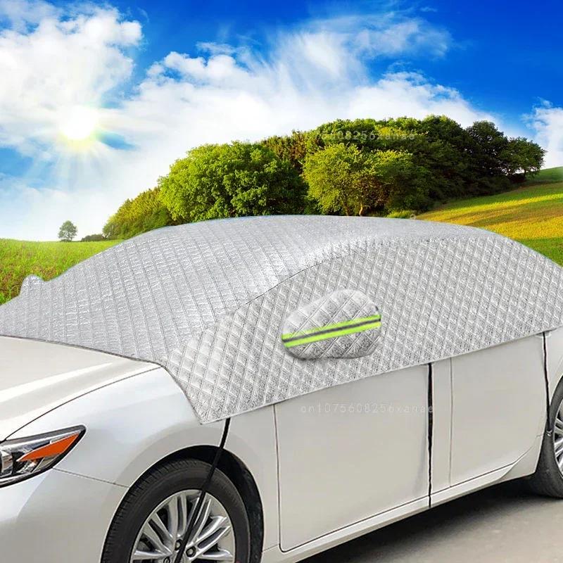 Waterproof Car Cover with Reflective Strips for Outdoor Protection