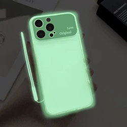 Luxury Night Light Luminous Clear Phone Case with Transparent Back Cover - iPhone 16 (Clear Green)
