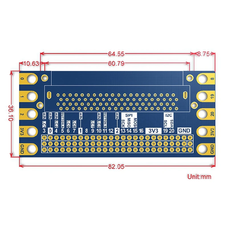 Для Плата расширения WAVESHARE IO Edge breaker Out For BBC Microbit Micro:Bit V1.5 V2