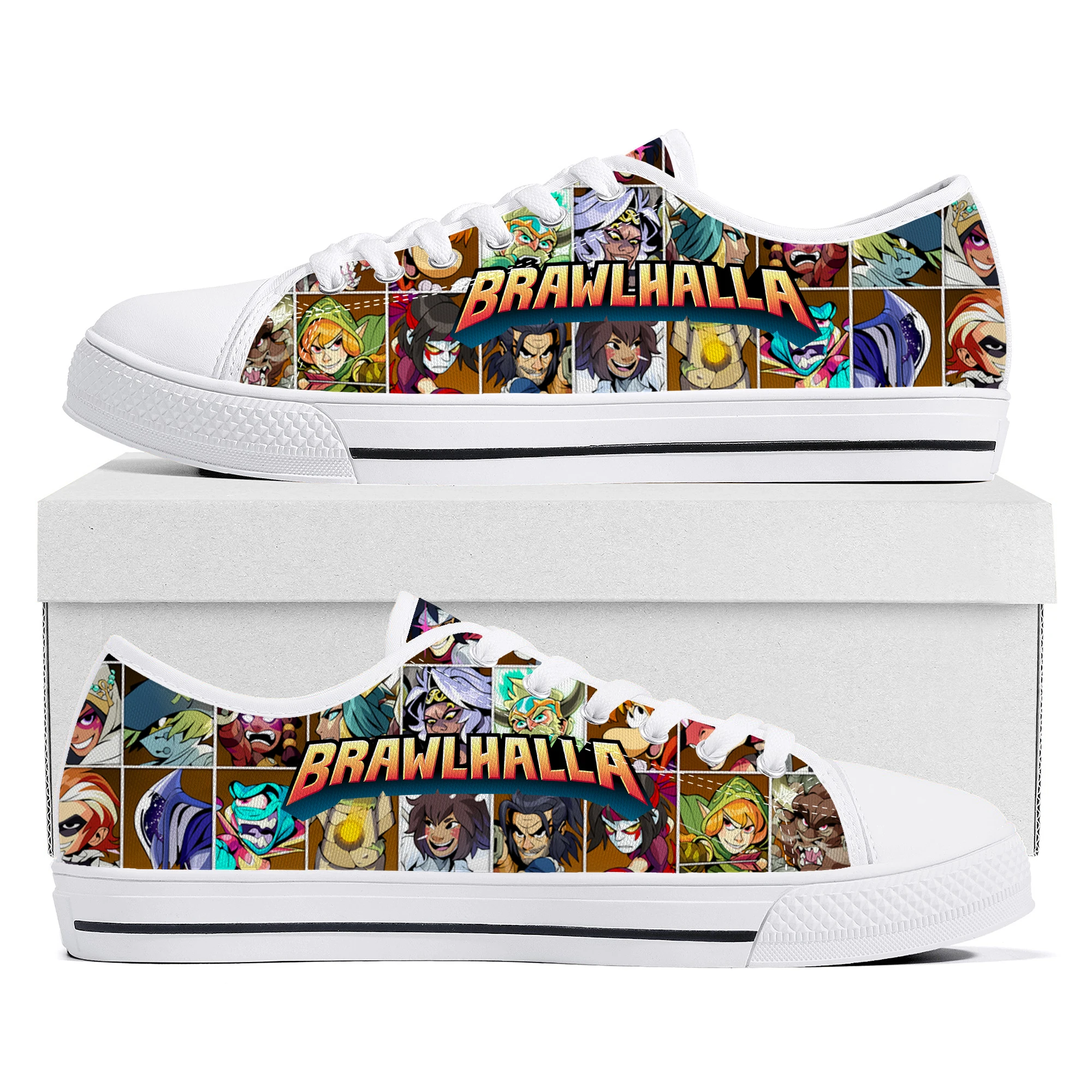 

Brawlhalla Low Top Sneakers Hot Cartoon Game Womens Mens Teenager High Quality Fashion Canvas Sneaker Couple Custom Built Shoes