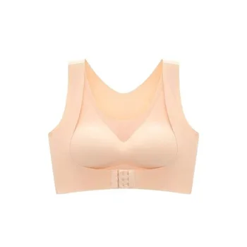 Reggiseno Correttore Posturale con Chiusura Frontale 2 in 1, Senza Ferretto, con Spalline Incrociate, Push-Up, Anti-Shock, Senza Cuciture, per Correzione della Forma del Corpo