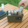 Outdoor Tissue Case Desktop Napkin Paper Storage Box Portable 1.1L Camping Picnic Seasoning Bottle Organizer Sundries Bucket 4