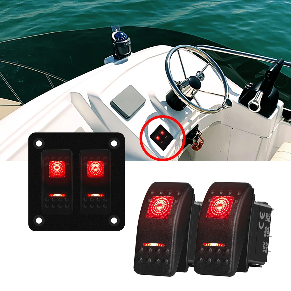 Interruptor Basculante De 2 Pin Para Coche Y Barco, 10 Piezas, 16a