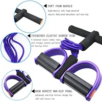 Fitness Resistance Band with Pedal Home Exercise Equipment for Toning Yoga Strength Training Buttocks, Legs Abdominal Workout 3
