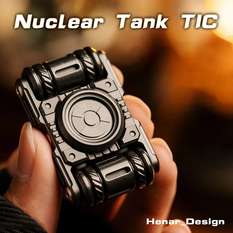 

WANWU EDC Nuclear Tank TIC Fingertip Gyro Titanium Zirconium Rotating Portable Play Adult Decompression Stress Relief Fidget Toy